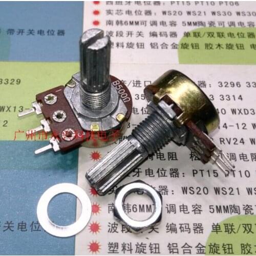 100PCS WH148 single couplet 20MM axis long / handle length B500 o B501 3 foot volume amplifier potentiometer