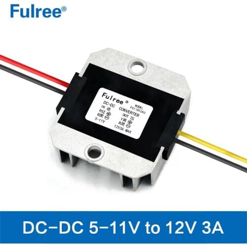 DC 5V 6V 7V 8V 9V 10V 11V to DC 12V 1A 2A 3A 36W Boost Converter 5 Volt to 12 Volt Step Up Voltage Regulator Car Power Supply