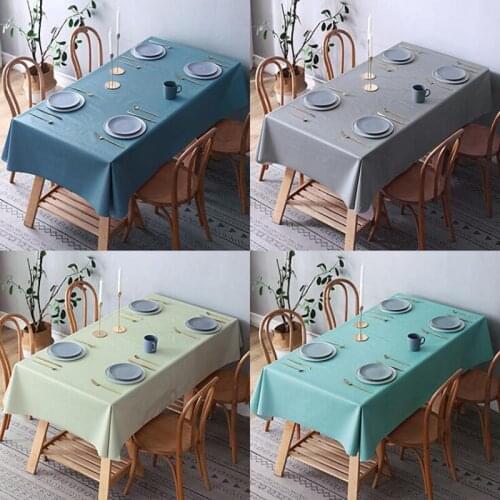 Rectangle Tablecloth Home PVC Waterproof Table Cover for Buffet Table, Parties, Holiday Dinner, Wedding Support Custom Size