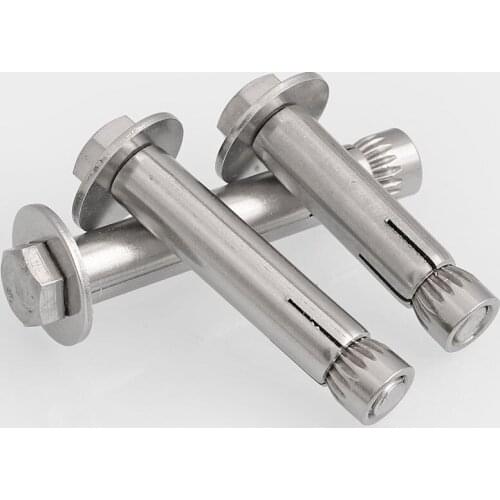 Stainless Steel Expansion Screw Shield Anchor with Hex Bolt for Bracket Connecting Fastener Air Conditioning Wall Fixing Screw