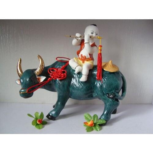 Crafts decor hand wedding cutting dies home Ceramic decoration crafts of high fidelity simulation cattle crafts decor Piper chi