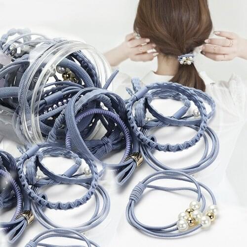 New 24PCS/Set Women Girl Simple Basic Elastic Hair Bands Tie Gum Scrunchie Ponytail Holder Rubber Bands Fashion Hair Accessories