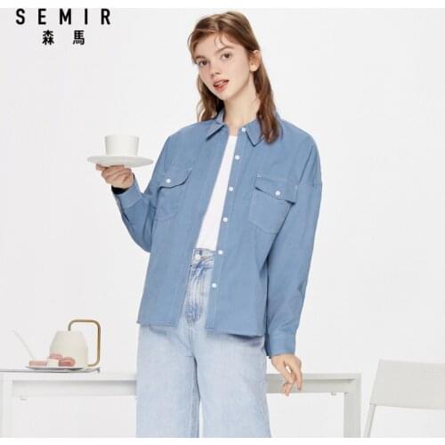 Женские вельветовые рубашки Semir China At AliExpress