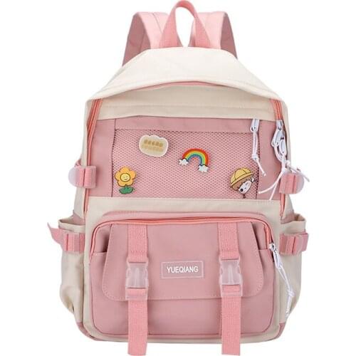 2021 New School Backpack Women Backpack Children Schoolbag for Teenager Girls Travel Bagpack