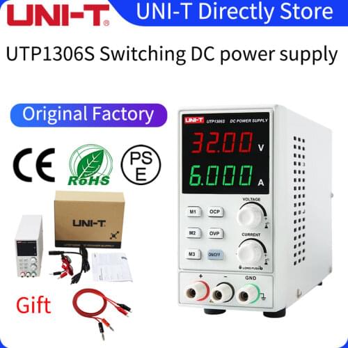 UNI-T UTP1306S Regulated Switch DC Power Supply Adjustable 32V 6A Single Channel 4Bits 220V Input OVP Mobile Phone Repair