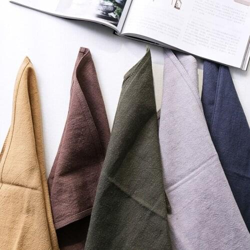 Japanese Linen Placemat Restaurant Table Mats Navy Grey Placemats for Table Coasters Insulated Pads 30*45cm Kitchen Accessories