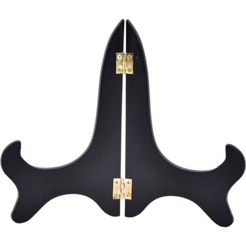 1PCS Black 8" Folding Wooden Plate Display Stand Easel Picture Frame Holder Folding Wooden Holder