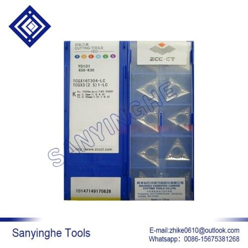 Free shipping high quality 10pcs/lots YD101 TCGX16T304-LC cnc carbide turning inserts cnc blade lathe turning tool