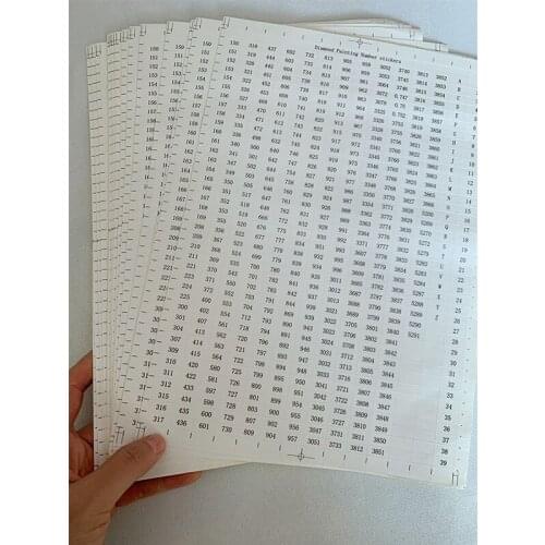 546 grids Diamond Painting Tools Number label stickers for Square Round Diamond painting Storage Box Accessory Tools A4 size