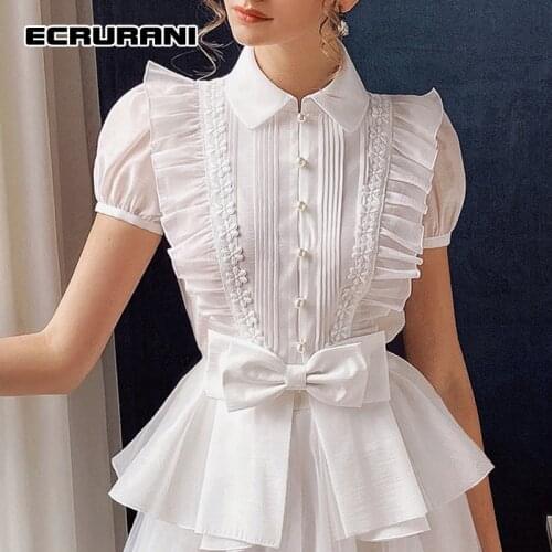 ECRURANI Lace Blouses