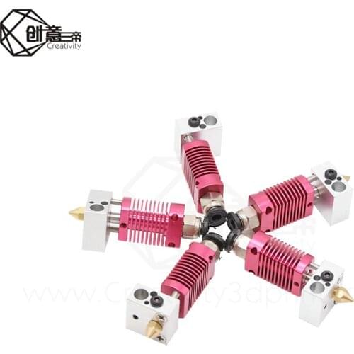1PC MK8 Extruder Hot End kit for CR10 3d Printer 1.75mm 0.4mm Nozzle printer aluminum heating block 3d printer accessories