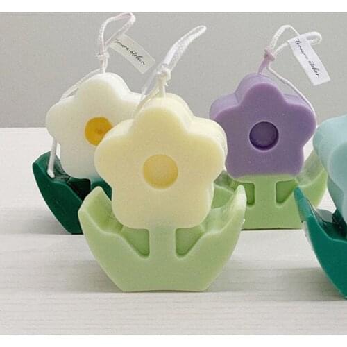 Candle Mold 3D Flower DIY Silicone Decor Interesting Candle Mould for Handmade Soap Plaster Durable Material Exquisite Tools
