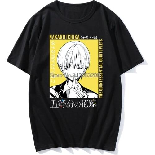 Fashion Anime The Quintessential Quintuplets Print O-neck Tee High Quality Shirts Manga Oversized Casual Mens Short Tshirts