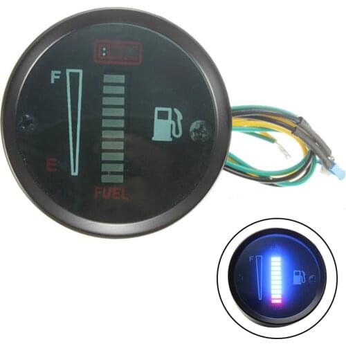 52mm 12V Car Fuel Gauge Fuel Level Meter 10 LED Indicator light Car And Motorcycle Accessories
