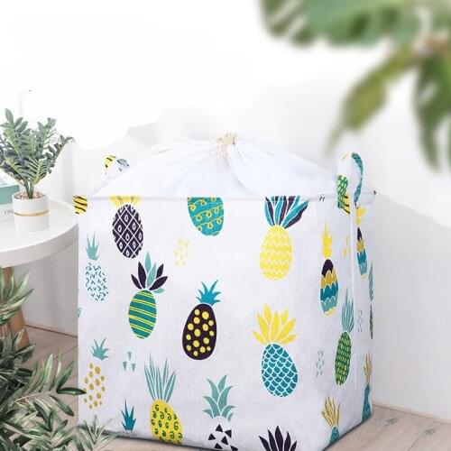 Clothing Storage Basket Quilt Blanket Organization Barrel Canvas Bucket for Organizing Folding Laundry Tub Storage Box Organizer