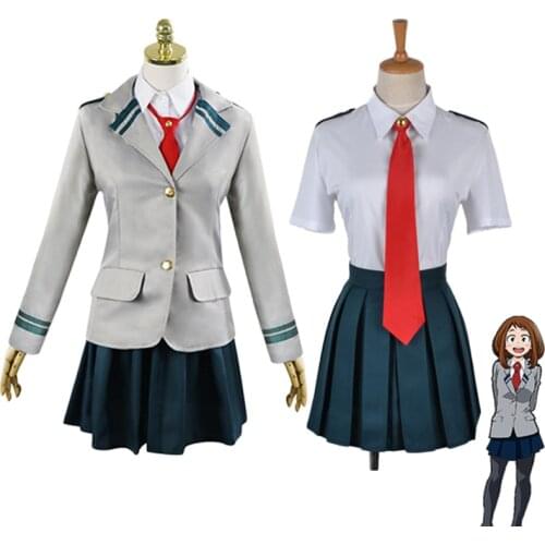 Cosplay My Hero Academia Costume Boku no Hero Academia Ochaco Uraraka Midoriya Izuku Male Female School Uniform Wig C59K210