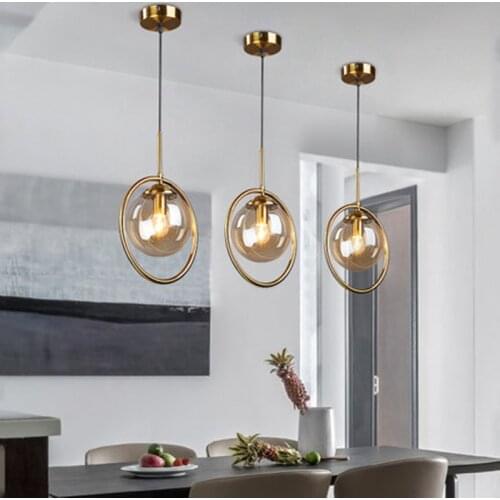 Creative single head bar restaurant pendant lamp Modern magic bean bedroom bedside bar kitchen hanging light fixtures