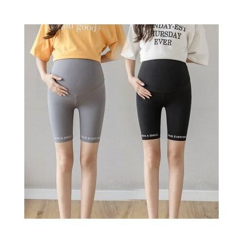 New pregnant trousers summer thin section five minutes outside stomach lift leggings Slim fashion adjustable maternity shorts