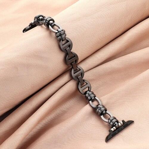 Slim Metal Strap for Apple Watch Band SE iWatch Series 6 5 4 3 2 1 Watchband Bracelet New Wristband 44mm 40mm Punk Style Cool