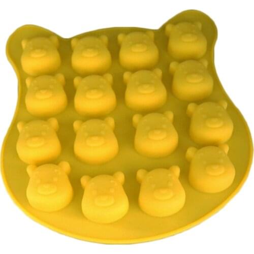 Mini Bear 16 New Quality Even Ice Mold Chocolate Mold Silicone Cake Mold Small Ice Box Mold Chocolate Biscuit Molding