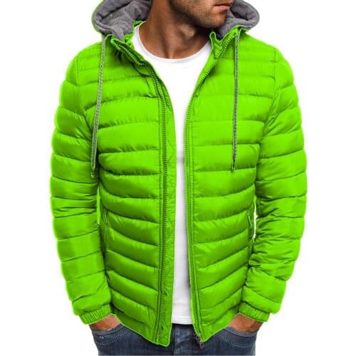 2021 Mens Winter Parka Men Casual Hooded Coats Men Solid Color Warm Windproof Slim Jacket Winter Streetwear Plus Size S-3XL