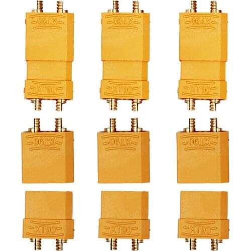 50 pairs 4.5mm Male Female XT90 Battery Connector Set Gold Plated Banana Plug for toy 20%Off
