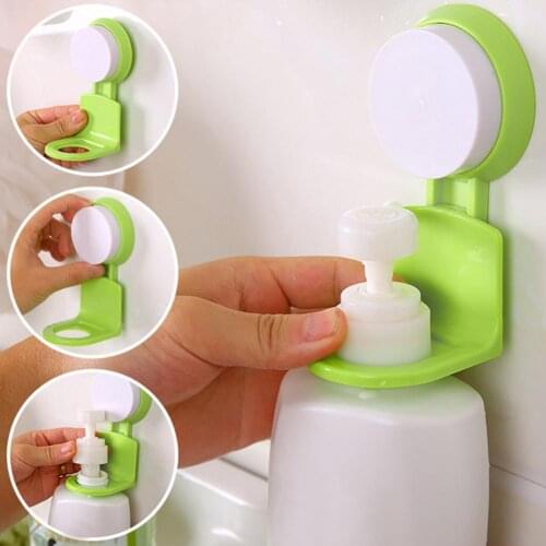Bathroom Shower Gel Hanger Suction Cup Design Shampoo Organizer Wall Mounted Storage Rack Shelf
