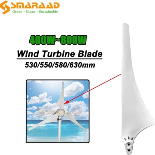 300W~800W 530/550/580/630mm Nylon Blades For Horizontal Wind Turbine Generator DIY Windmill Blades For Wind Generator Home Use