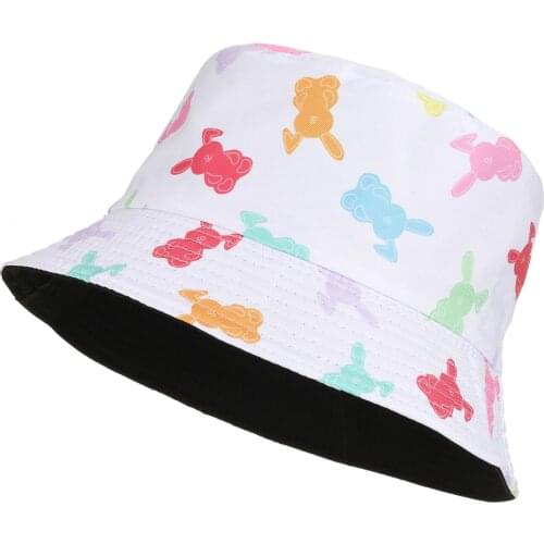 2021New Hot Fashion Women Bucket Hat New Print Panama Sun Hat Outdoor Sports Travel Beach Caps Fishermen Hats Hip Hop Female Cap