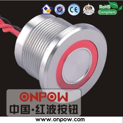 ONPOW 22mm illuminated piezo switch IP68(CE, RoHS) PS223P10YNT1R12T