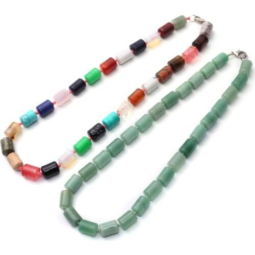 Wholesale 3pcs Bohemian Jewelry Natural Quartz Stone Blood Stone Columns Stone Matching Necklaces Women Beaded Necklace Free