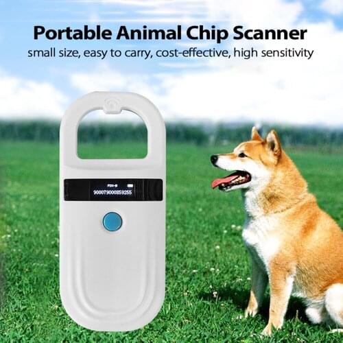 Rechargeable Animal Chip Pet Chip Scanner Handheld Reader OLED Display Screen Animal Identification Pet Tags Scanner