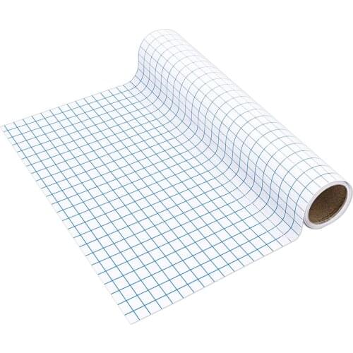 12x200" Transfer Paper Tape Roll Blue Alignment Grid Transfer Paper for Silhouette Cameo Cricut Adhesive Vinyl for Signs Sticker