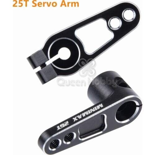 Queen Hobby Aluminum Alloy 25T Steering Servo Arm Horn Black/Red/Blue Color for RC Car Crawler Servo Parts