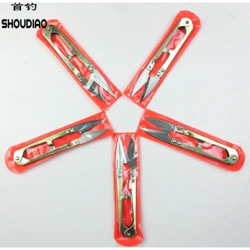SHOU DIAO 2 Pcs Handheld Sewing Embroidery Thread Cutter Snips Scissors Fishing Craft