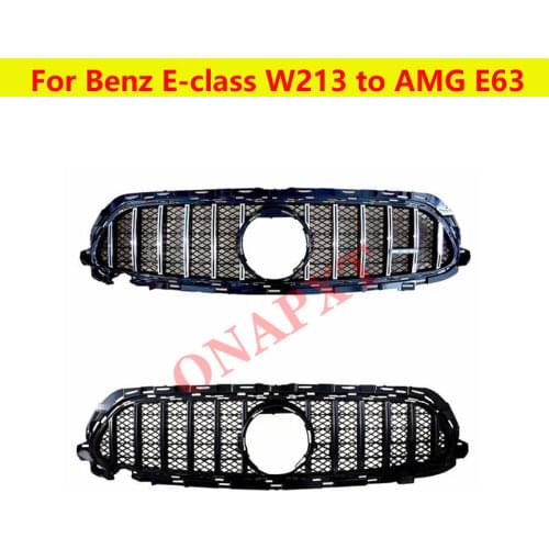 Car Styling Center Grill style Bumper Middle Grille For Mercedes-Benz E-class W213 2020-2021 to AMG E63