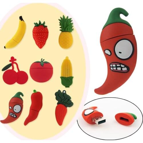 USB 2.0 Vegetables and Fruits Style Usb Pen Drive Memoria Stick Flash Bellek Flash Disk 32gb 16gb 64gb 8gb 4gb Pendrive Gifs