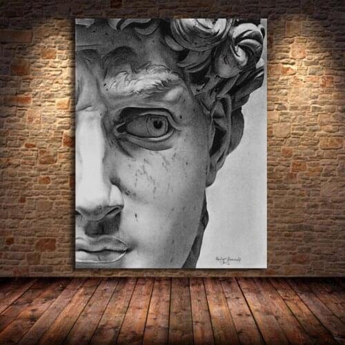 Vintage David Plaster Sculpture Poster Canvas Paintings Wall Art Prints Picture Decoration For Living Room Home Decor Unframed