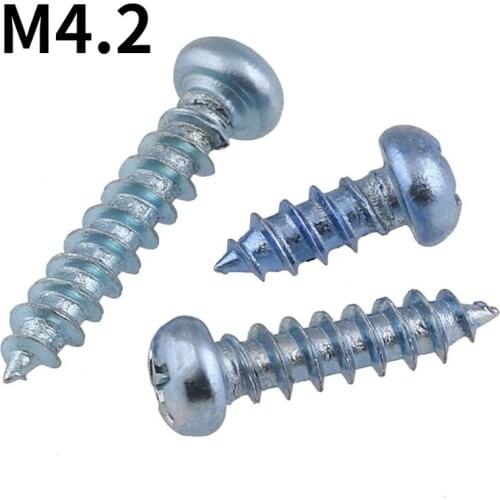 Galvanized Round Head Phillips Self-drilling Screw Pan Head Phillips Self-drilling Screw M4.2