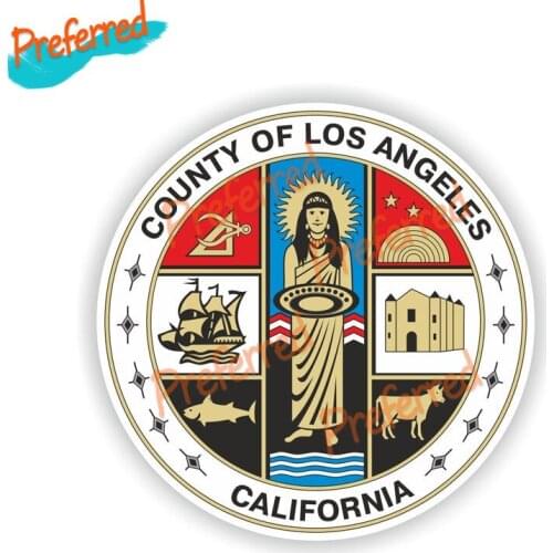 Waterproof Interesting PVC Car Accessories County of Los Angeles Car Sticker Window California Decal