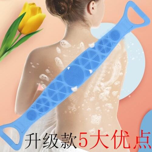 Magic Silicone Brushes Bath Towels Rubbing Back Mud Peeling Body Massage Shower Extended Scrubber Skin Clean Shower Brushes