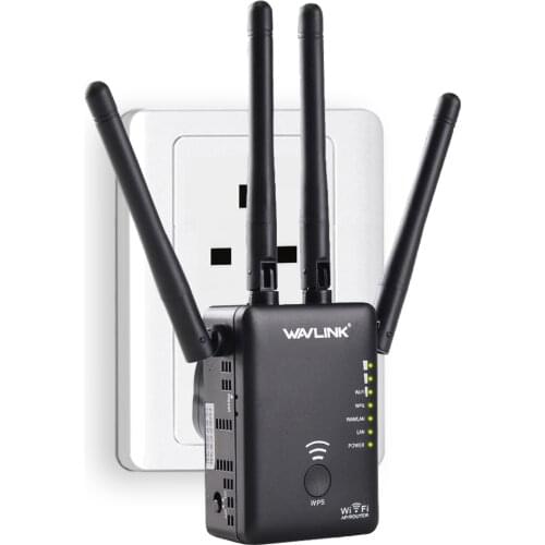 Wavlink AC1200 WIFI Repeater Range Extender Mini Wireless Router Wifi Booster Signal Amplifier Dual-Band 4 External Antennas