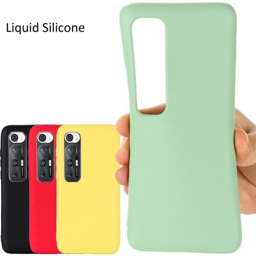 Liquid Silicone Case For Xiaomi Mi 10S Soft Gel Rubber Protector Matte Cover