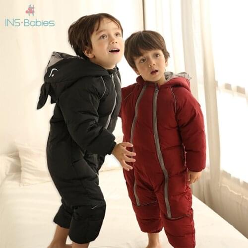 Winter Baby Girl Clothes 2021 Newborn Thickened Rompers Outdoor Climbing Jumpsuit 0-4y Long Sleeve Cartoon Infants Kids Costume