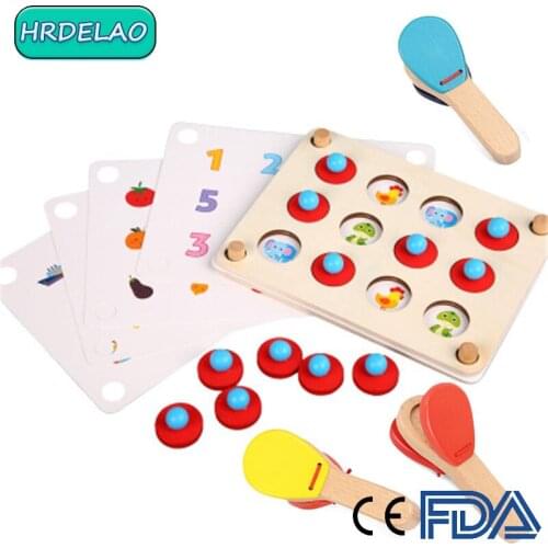 1Pcs Baby Montessori Memory Tower Educational Puzzle Wooden Toys Wooden Concentration Training Round Early Education Leares Toys