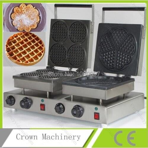 2 heads waffle maker machine muffin pancakes; electrical baking pan; electric waffle baking machine