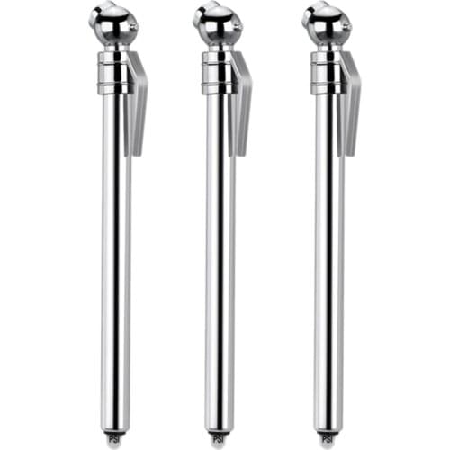 3Pcs Metal Pencil Tire Pressure Gauge 5-50 PSI Universal for Car Motorcycle Bicycle