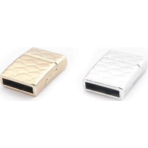 3pcs Gold/Silver Color Bracelet Buckle Magnetic Clasps For 12*2mm Flat Leather Cord Handmade Bracelet Jewelry Accessories Making