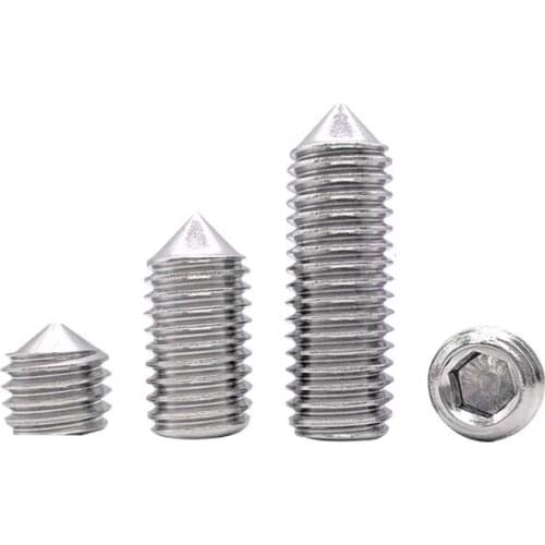 5pcs M12 Allen tip end tightly set screws hex socket grups screw precision grup bolts stainless steel bolt DIN914 12mm-40mm long
