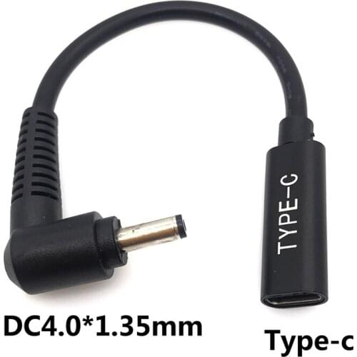 DC Power Adapter 4.0x1.35mm Male Plug to USB Type C Female Jack Connector with Cabe Cord for Asus Zenbook UX21A UX31A UX32A